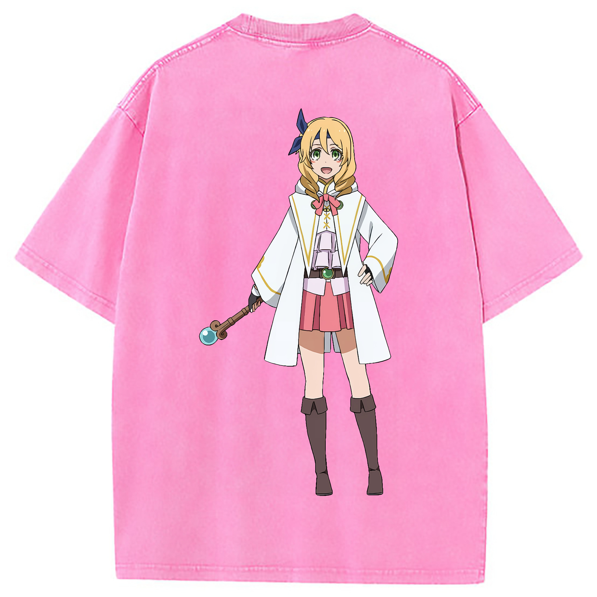 （画像用） 転スラ Regarding Reincarnated to Slime 綿100% ヴィンテージ風 半袖Tシャツ（背面プリント）